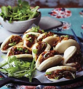 Bao Buns with Korean Pulled Brisket