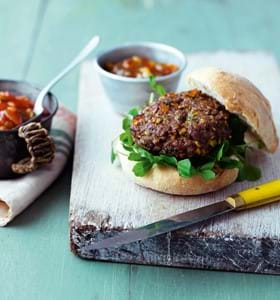 BBQ Lamb, Apricot and Coriander Burger