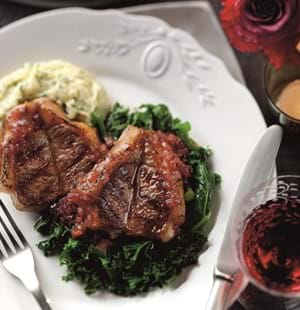 Lamb Valentine steaks with Orange and Redcurrant Sauce