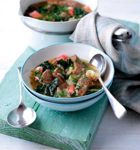 Light Lamb Stew with Rhubarb